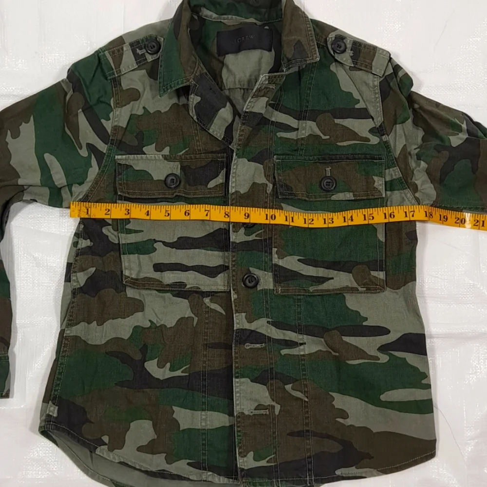 J. Crew Green Camouflage Utility Shirt Jacket